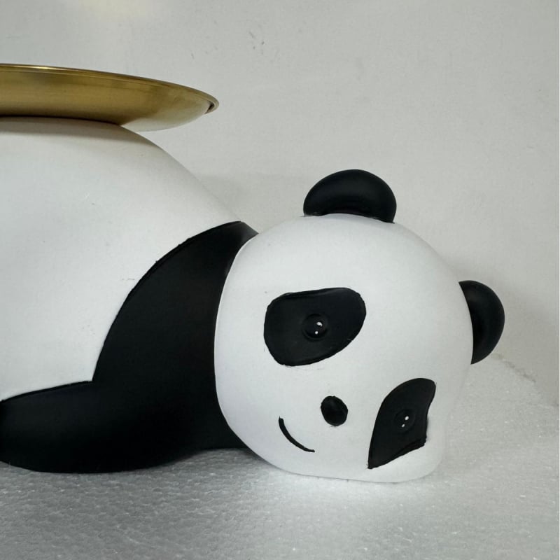 Мила панда — тава за вход със съхранение на ключове, декоративна настолна украса за хол и масичка за кафе, подарък за нов дом