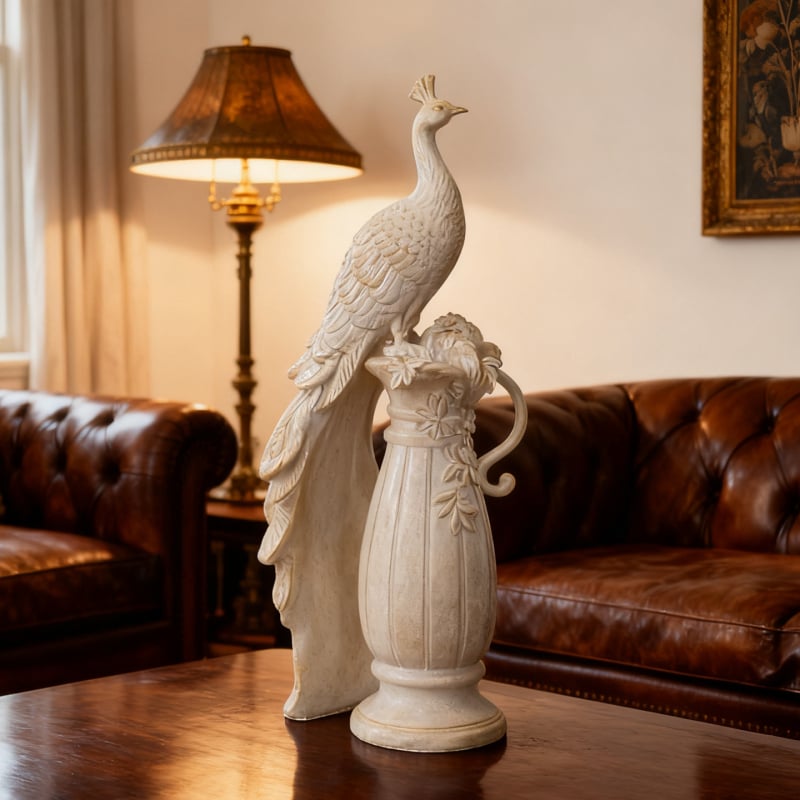 Европейски стил луксозна декоративна фигура – паун, за телевизионен шкаф, домашна и градинска украса, сватбен реквизит