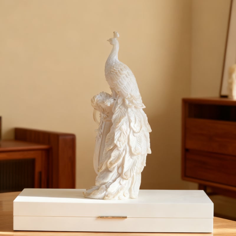 Европейски стил луксозна декоративна фигура – паун, за телевизионен шкаф, домашна и градинска украса, сватбен реквизит