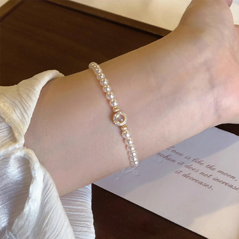 Prirodni jade perljasti narukvica za žene, diskretan luksuz uz kristalni zironom