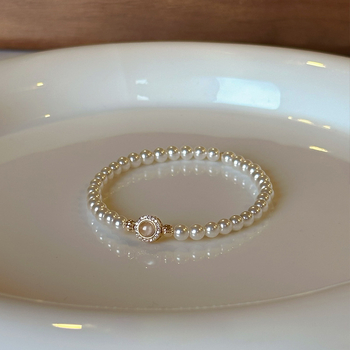 Prirodni jade perljasti narukvica za žene, diskretan luksuz uz kristalni zironom