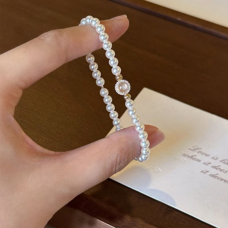 Prirodni jade perljasti narukvica za žene, diskretan luksuz uz kristalni zironom
