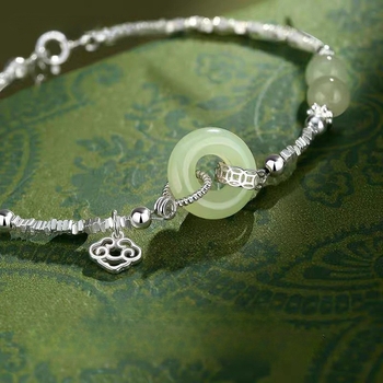 Ženski geometrijski narukvica s lažnim kamenom i sigurnosnim kopčom, proljeće 2025, savršen poklon djevojci.