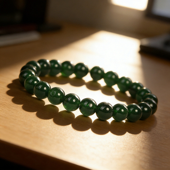 Narukvica od perli Malay Jade - ručno izrađeni prirodni kamen, unisex