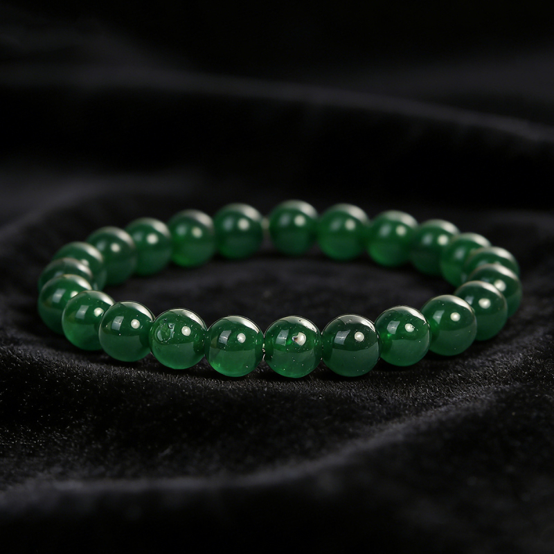 Narukvica od perli Malay Jade - ručno izrađeni prirodni kamen, unisex