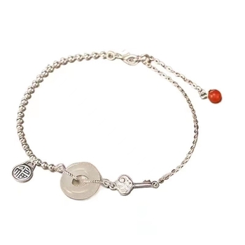 Ženski narukvica od Hetian jade s kopčom mira