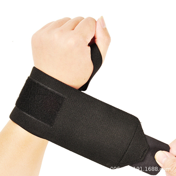 Bandă de încheietură presurizată pentru antrenament, protecție împotriva întinderii, curea pentru ridicarea greutăților, negru