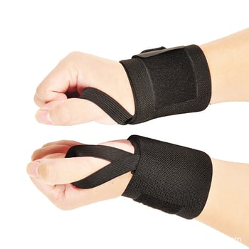 Bandă de încheietură presurizată pentru antrenament, protecție împotriva întinderii, curea pentru ridicarea greutăților, negru