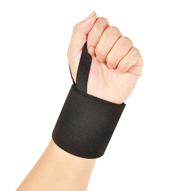 Bandă de încheietură presurizată pentru antrenament, protecție împotriva întinderii, curea pentru ridicarea greutăților, negru