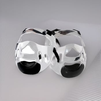 Protecție facială Taekwondo cu mască transparentă și cască detașabilă
