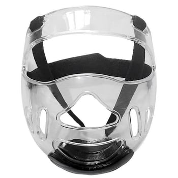 Protecție facială Taekwondo cu mască transparentă și cască detașabilă
