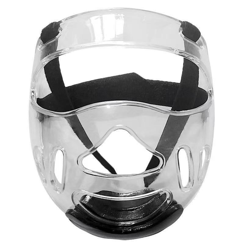 Protecție facială Taekwondo cu mască transparentă și cască detașabilă