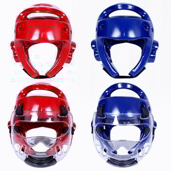 Таекуондо защитна маска за лице, прозрачен щит за глава, с подвижна маска, удароустойчива