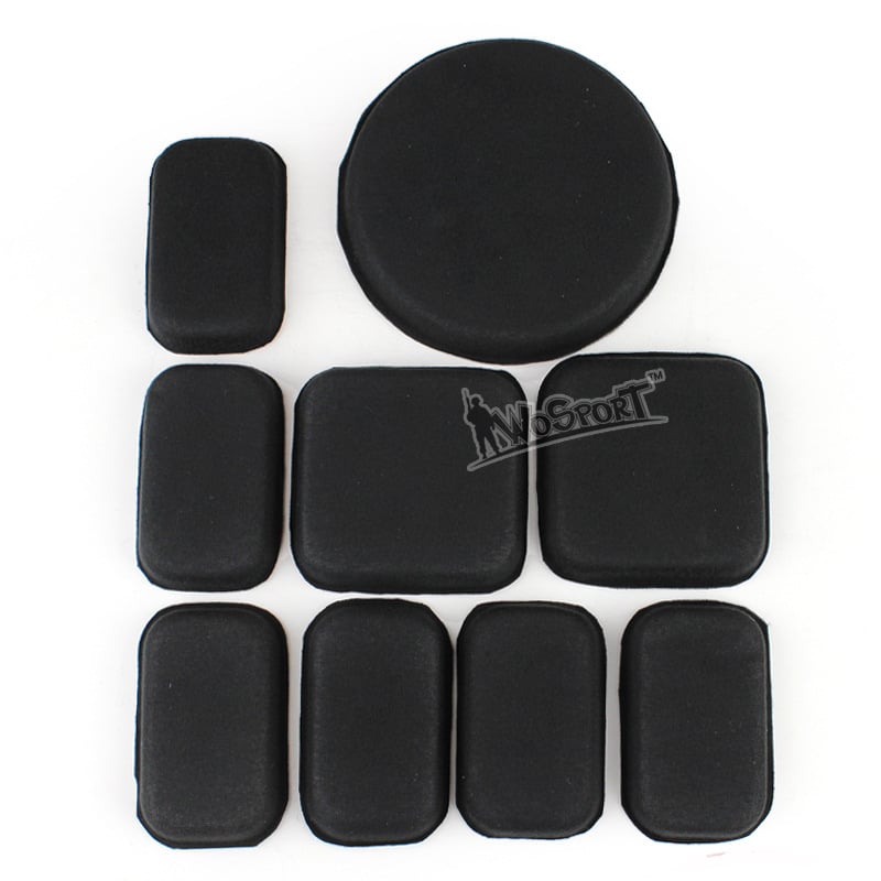 WOSPORT Set accesorii cască pentru teren în aer liber cu căptușeală EVA și Velcro