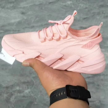 Дамски спортни обувки с дишаща Flyknit горна част, леки и удобни с мека подметка и връзки
