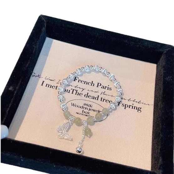 Ženska narukvica s leptirima od Hetian Jade i mačjeg oka, elegantan dar