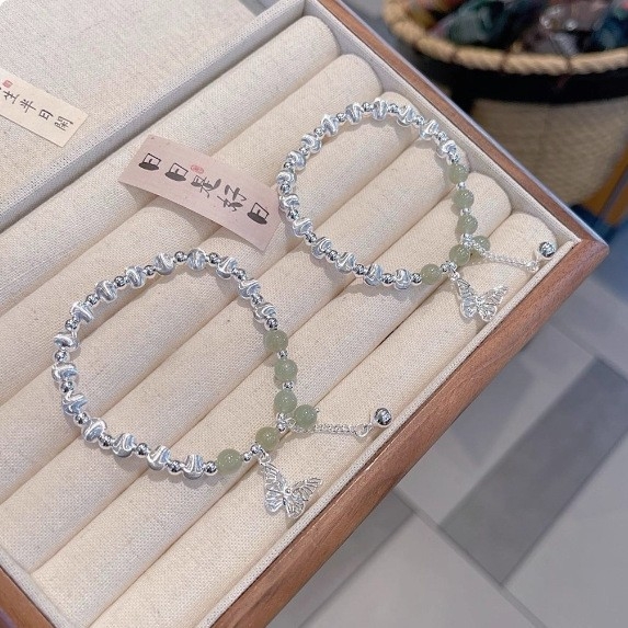 Ženska narukvica s leptirima od Hetian Jade i mačjeg oka, elegantan dar