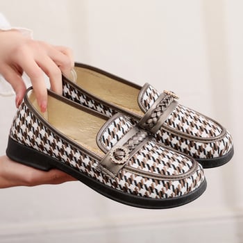 Személyre szabható női vászon loaferek, alacsony kivágású és négyszögletes sarkú, rugalmas talppal