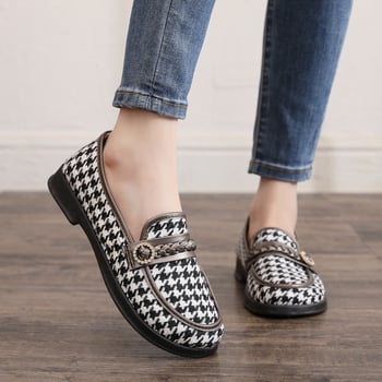 Személyre szabható női vászon loaferek, alacsony kivágású és négyszögletes sarkú, rugalmas talppal