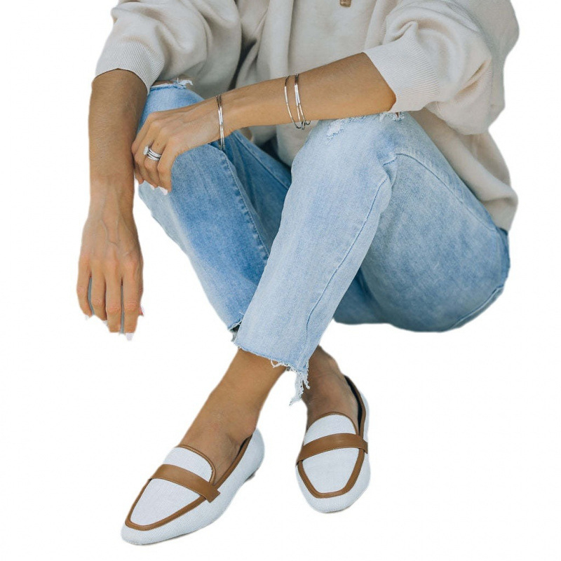 Ženski loafer s okruglim vrhom, gornji dio od velura, niski profil, casual cipele, jednobojne boje, gumeni potplat, veličine 40-43