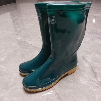 Női magas szárú esőcsizma pamuttal bélelt, meleg, 28 cm magas szár, vastag gumitalp