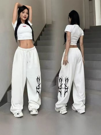 Панталони за джаз танци за жени, свободна кройка, уличен стил, хип-хоп, със стягащ ефект