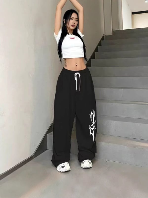 Панталони за джаз танци за жени, свободна кройка, уличен стил, хип-хоп, със стягащ ефект