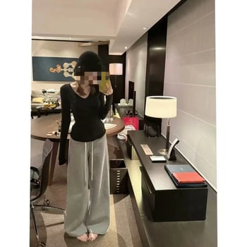 Monoo Slim-Fit спортни панталони за пролет и лято, свободен силует, ежедневни, композитна материя