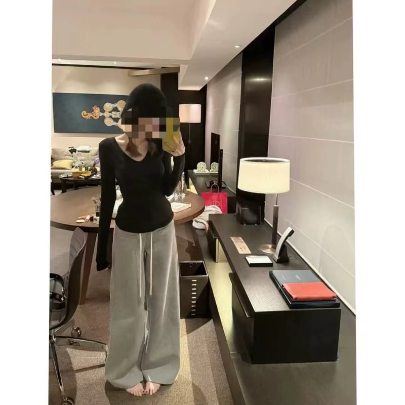 Monoo Slim-Fit спортни панталони за пролет и лято, свободен силует, ежедневни, композитна материя