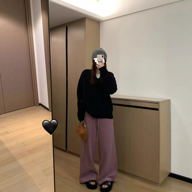 Monoo Slim-Fit спортни панталони за пролет и лято, свободен силует, ежедневни, композитна материя