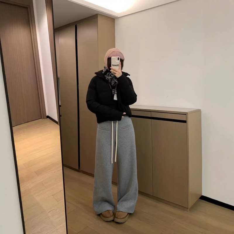 Monoo Slim-Fit спортни панталони за пролет и лято, свободен силует, ежедневни, композитна материя