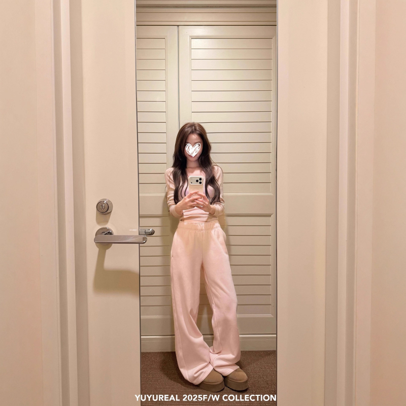 YUYUREAL Четири цвята флисови удебелени спортни долни панталони за ежедневен комфорт