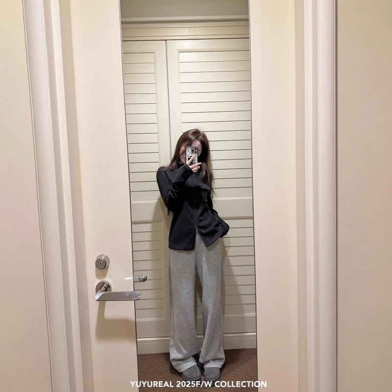 YUYUREAL Четири цвята флисови удебелени спортни долни панталони за ежедневен комфорт