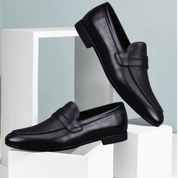 Мъжки PU кожени обувки, Slip-on, остър нос, дишащи, удобни, ежедневни, модни, гумена подметка