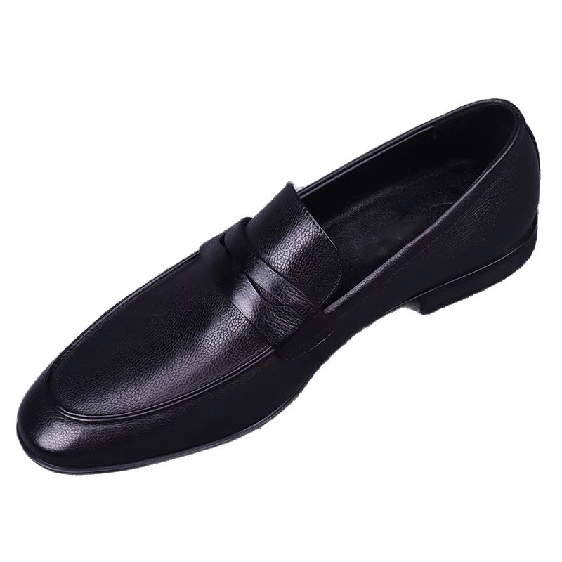 Мъжки PU кожени обувки, Slip-on, остър нос, дишащи, удобни, ежедневни, модни, гумена подметка