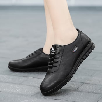 Női PU bőr cipő fleece béléssel, mikroszálas felsőrész, PU talp, kényelmes viselet, alacsony sarok, kerek orr, stílusos és klasszikus.