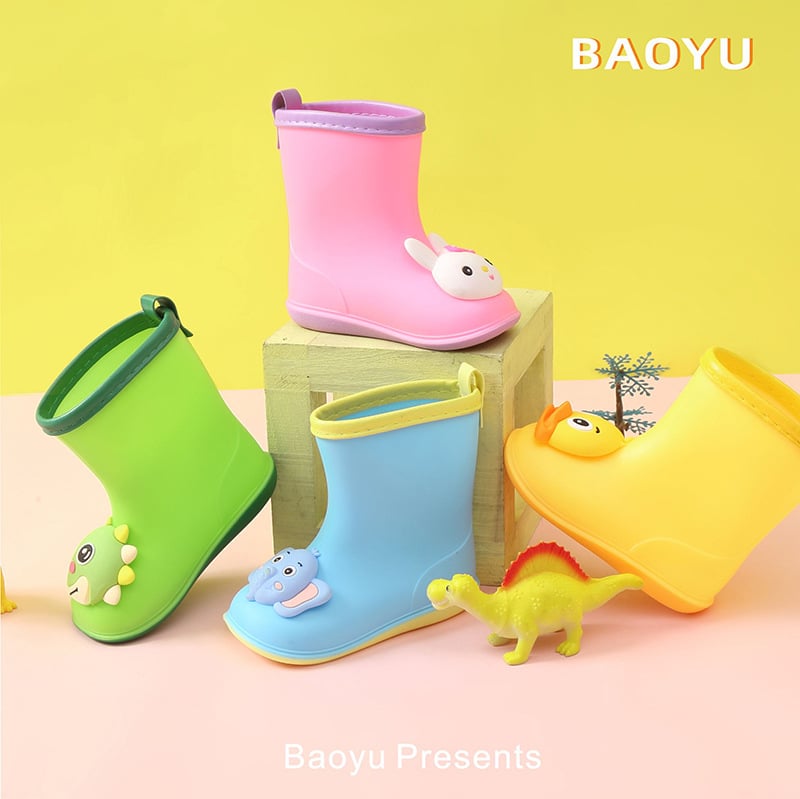 Персонализирани детски дъждовни ботуши Bao Yu с 3D дизайн, унисекс