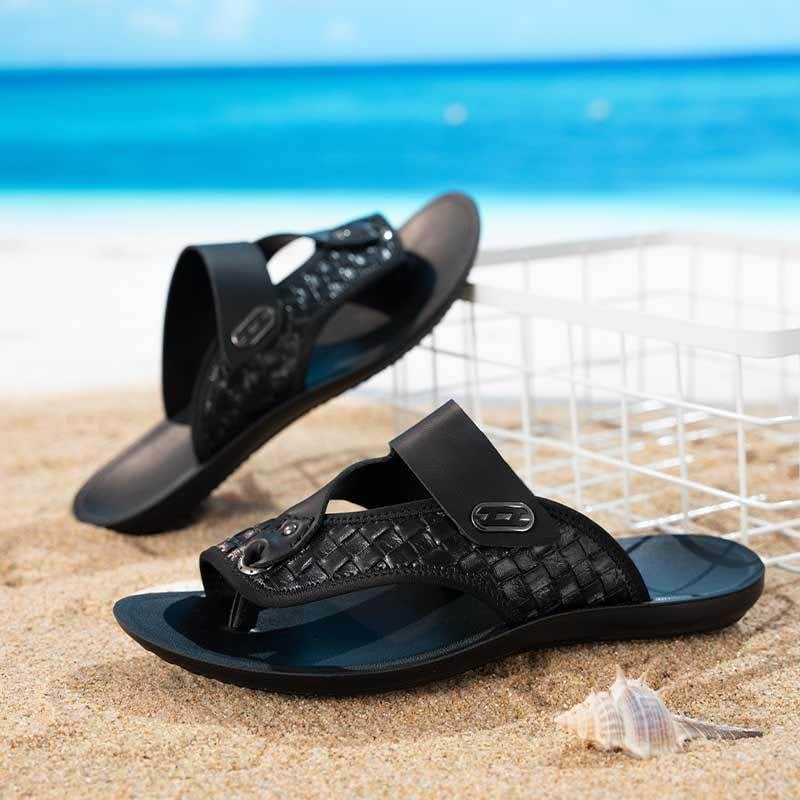 Мъжки летни сандали с мека подметка, обувки за плаж с открити пръсти, удобни за ежедневно носене