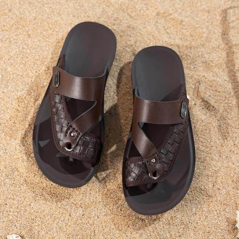 Мъжки летни сандали с мека подметка, обувки за плаж с открити пръсти, удобни за ежедневно носене