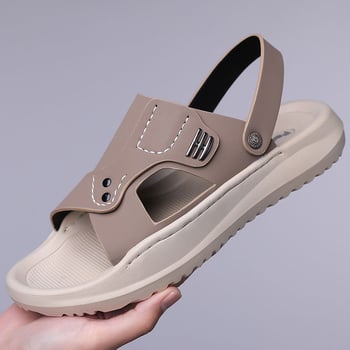 Мъжки летни сандали - антихлъзгави за шофиране и за външна употреба, ежедневни обувки за плажа с дебела подметка