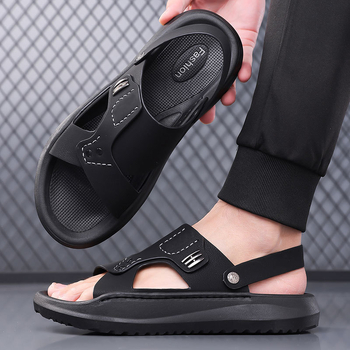 Мъжки летни сандали - антихлъзгави за шофиране и за външна употреба, ежедневни обувки за плажа с дебела подметка