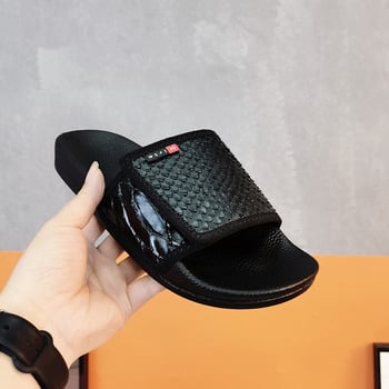 Férfi kültéri flip-flopok, állítható Velcro-vel és mikroszálas bőrpántokkal