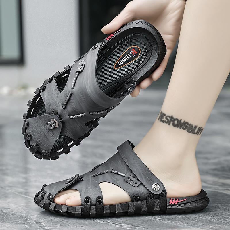 Мъжки лятни сандали със затворен нос, екстра голям размер, лято 2025