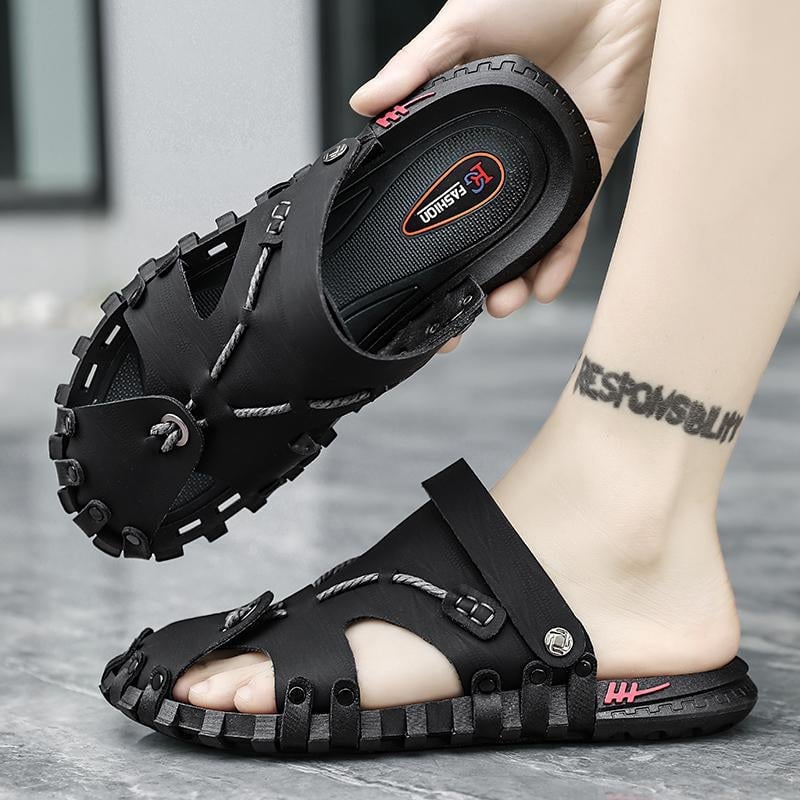 Мъжки лятни сандали със затворен нос, екстра голям размер, лято 2025