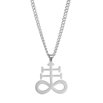 Трансгранична търговия с колие от титаниева стомана с модел, наподобяващ йероглифа "去" (qu, което означава "отивам") ​​- директни продажби от фабриката на колиета от неръждаема стомана за мъже и жени.