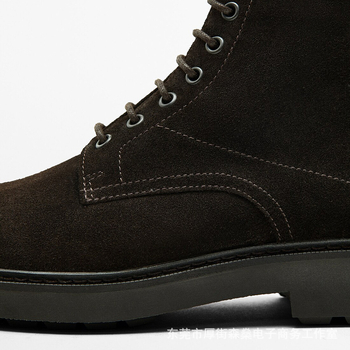 Мъжки ботуши Desert за есен и зима, набук кожа, връзки, стил Мартин