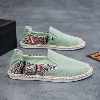 Мъжки платнени обувки в китайски стил, без връзки, дишащи за лято