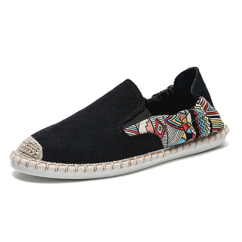 Мъжки платнени обувки в китайски стил, без връзки, дишащи за лято