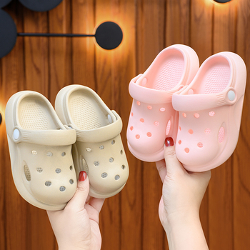 EVA Детски затворени чехли за вътрешна употреба с неслизваща подметка — летни обувки за деца