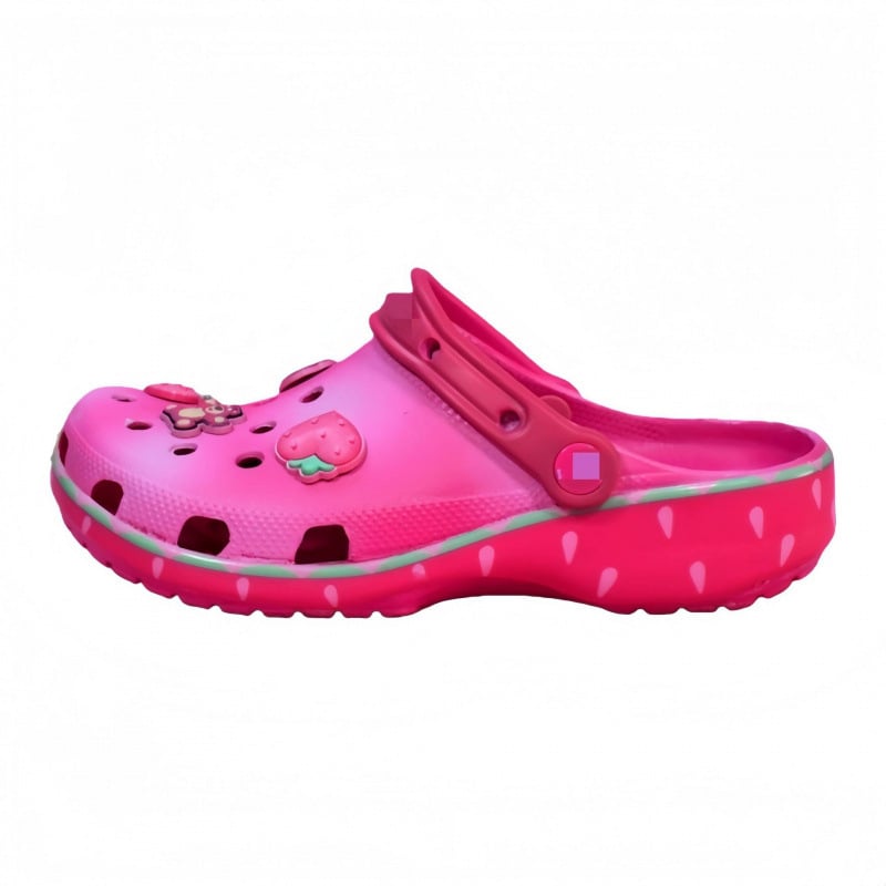 Детски обувки с дупки – мотив ягодова мечка, EVA пяна, водоустойчиви, неплъзгащи се, плажни обувки